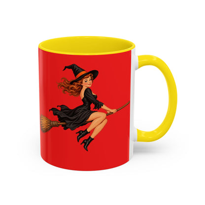 Hazel Hex Red Accent Mug by CreepyCrafts.boo