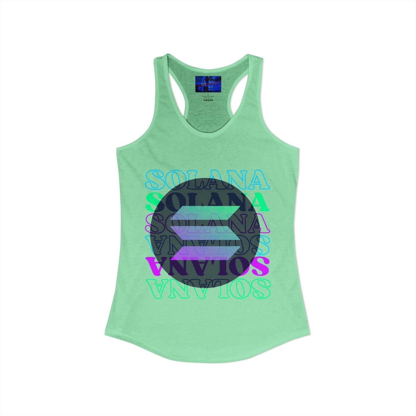 Solana, Solana, Solana (SOL) Women's Racerback Tank Top by cypherpunkgear.com