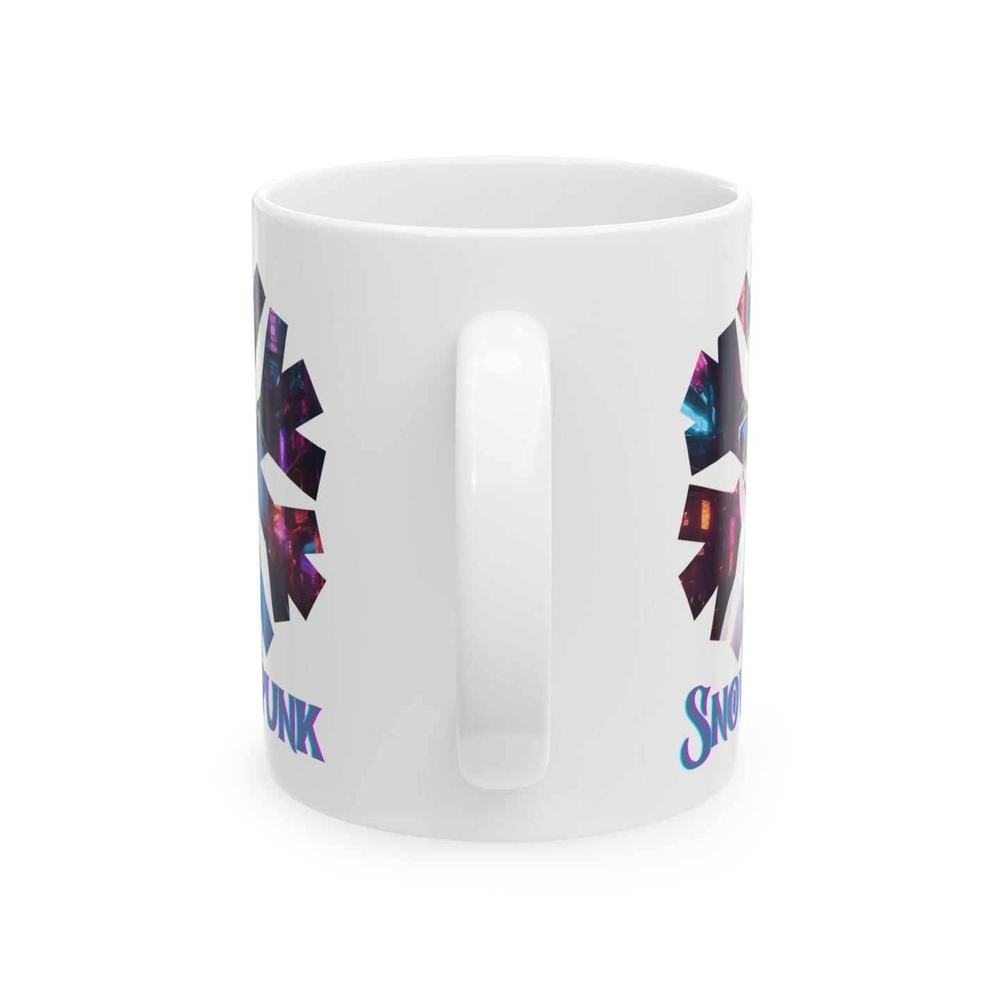 Snowpunk White Mug by cypherpunkgear.com