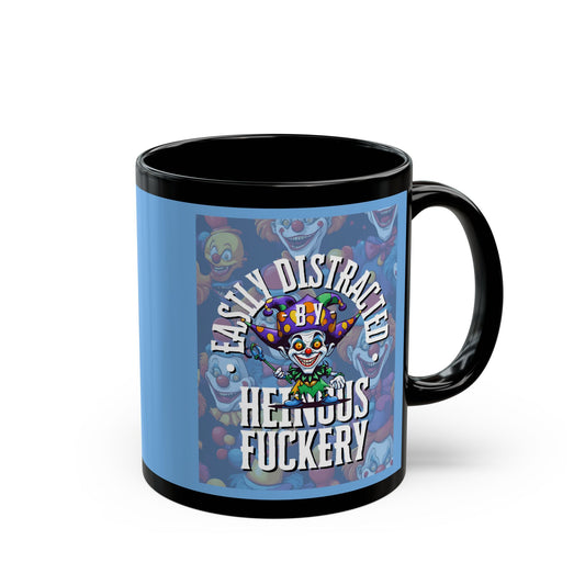 Easily Distracted by Heinous Fuckery Little Jinx Light Blue Mug by cypherpunkgear.com