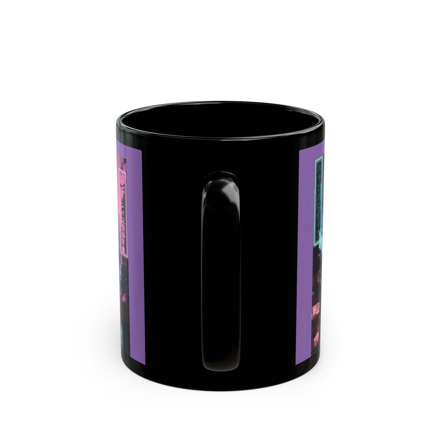 Neon Bride of Frankenstein Purple Mug by CreepyCrafts.boo