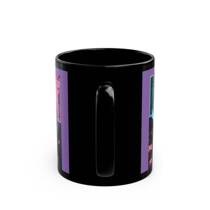 Neon Bride of Frankenstein Purple Mug by CreepyCrafts.boo