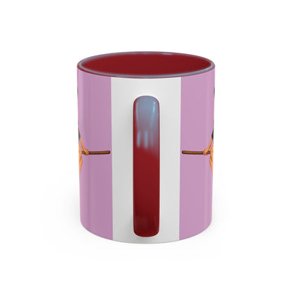 Hazel Hex Pink Accent Mug by CreepyCrafts.boo