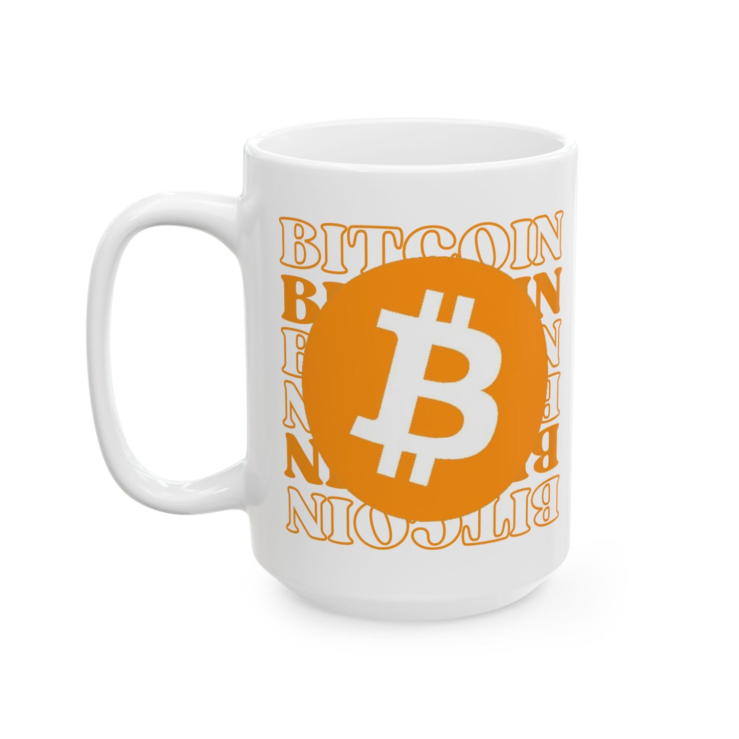 Bitcoin (BTC) White Mug by cypherpunkgear