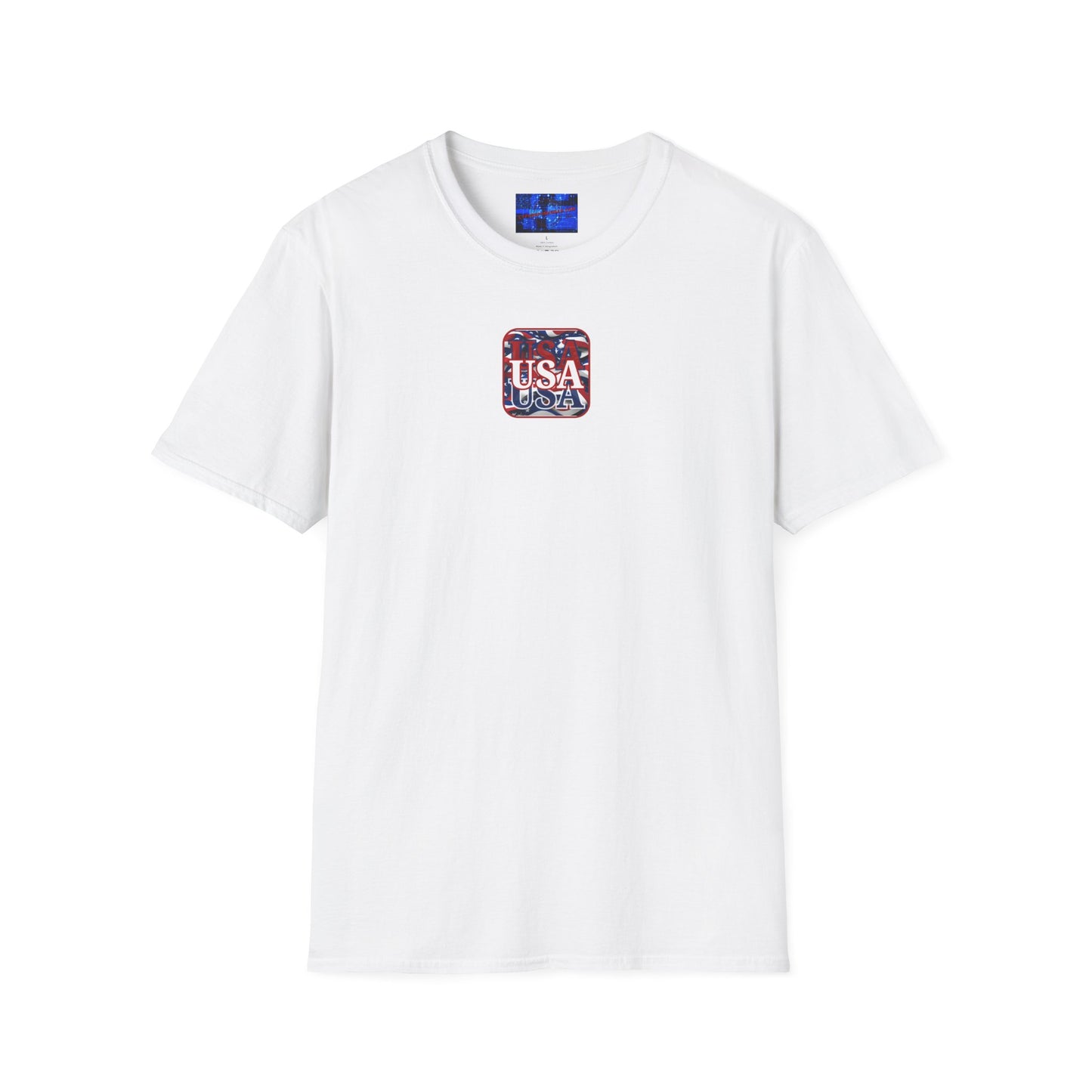 2-sided Red WHITE and Blue USA Patriot Light colors Unisex T-Shirt by cypherpunkgear.com
