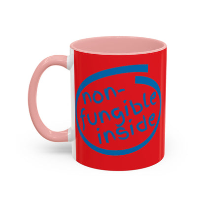 Non-Fungible Inside Red Accent Mug by cypherpunkgear.com