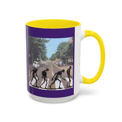 2-sided, Scabby Road Purple Accent Mug by CreepyCrafts.boo