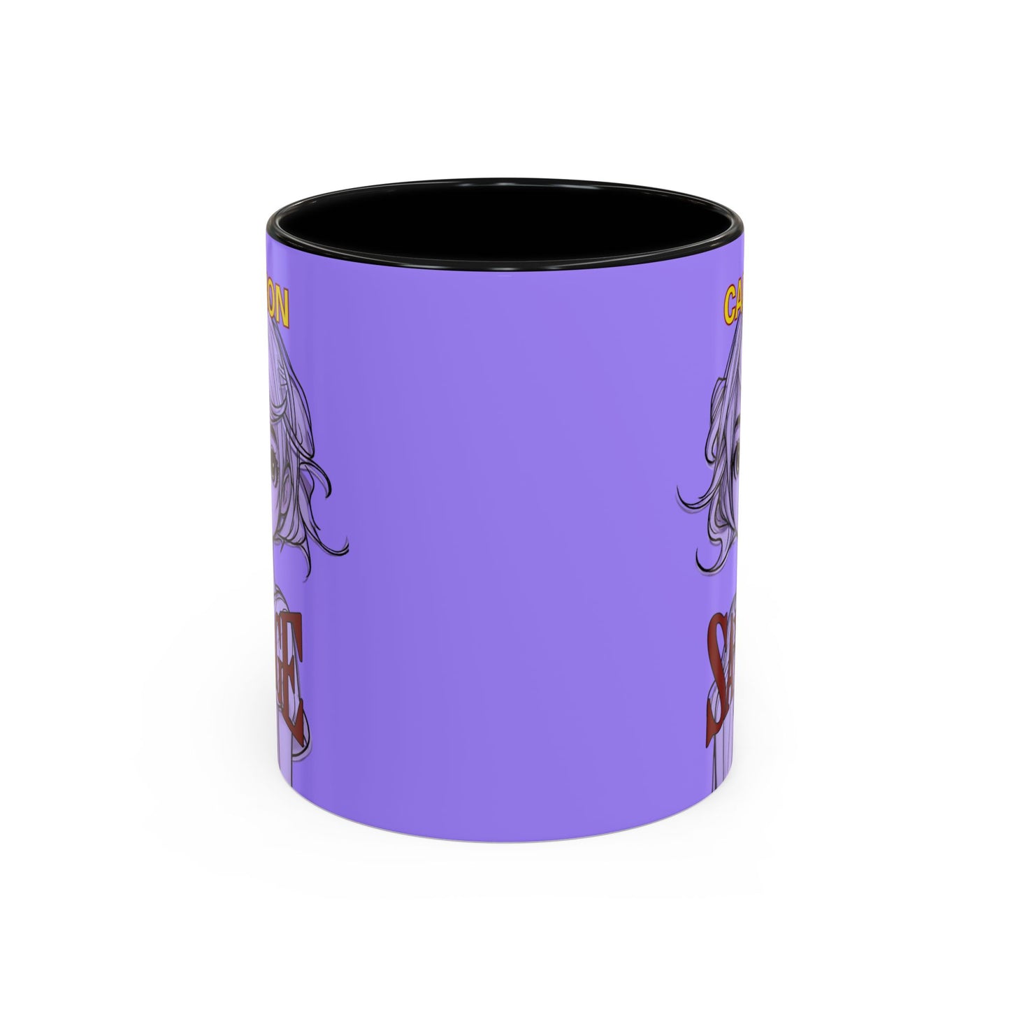 Caution, Savage Light Purple Accent Mug by cypherpunkgear.com