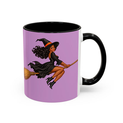 Velvet Vex Pink Accent Mug by CreepyCrafts.boo