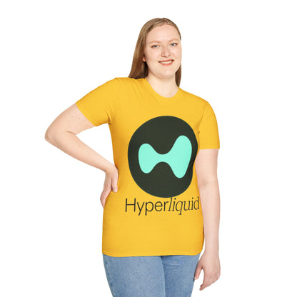 Hyperliquid Black font Unisex T-Shirt by cypherpunkgear.com