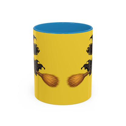 Velvet Vex Yellow Accent Mug by CreepyCrafts.boo
