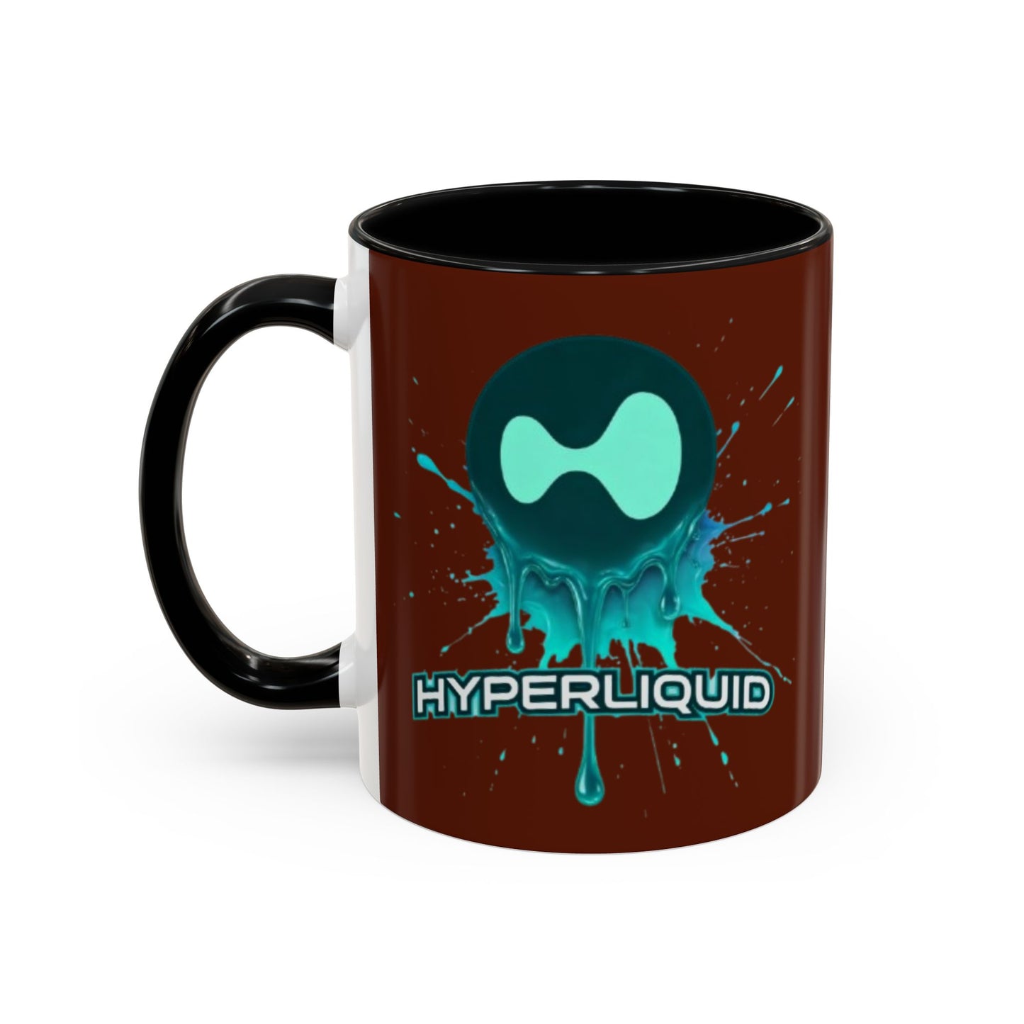 HYPE Drip Brown Accent Mug by cypherpunkgear.com