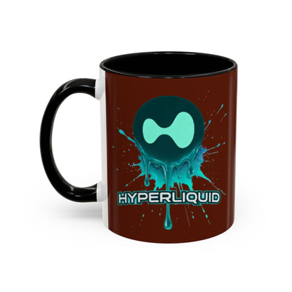 HYPE Drip Brown Accent Mug by cypherpunkgear.com