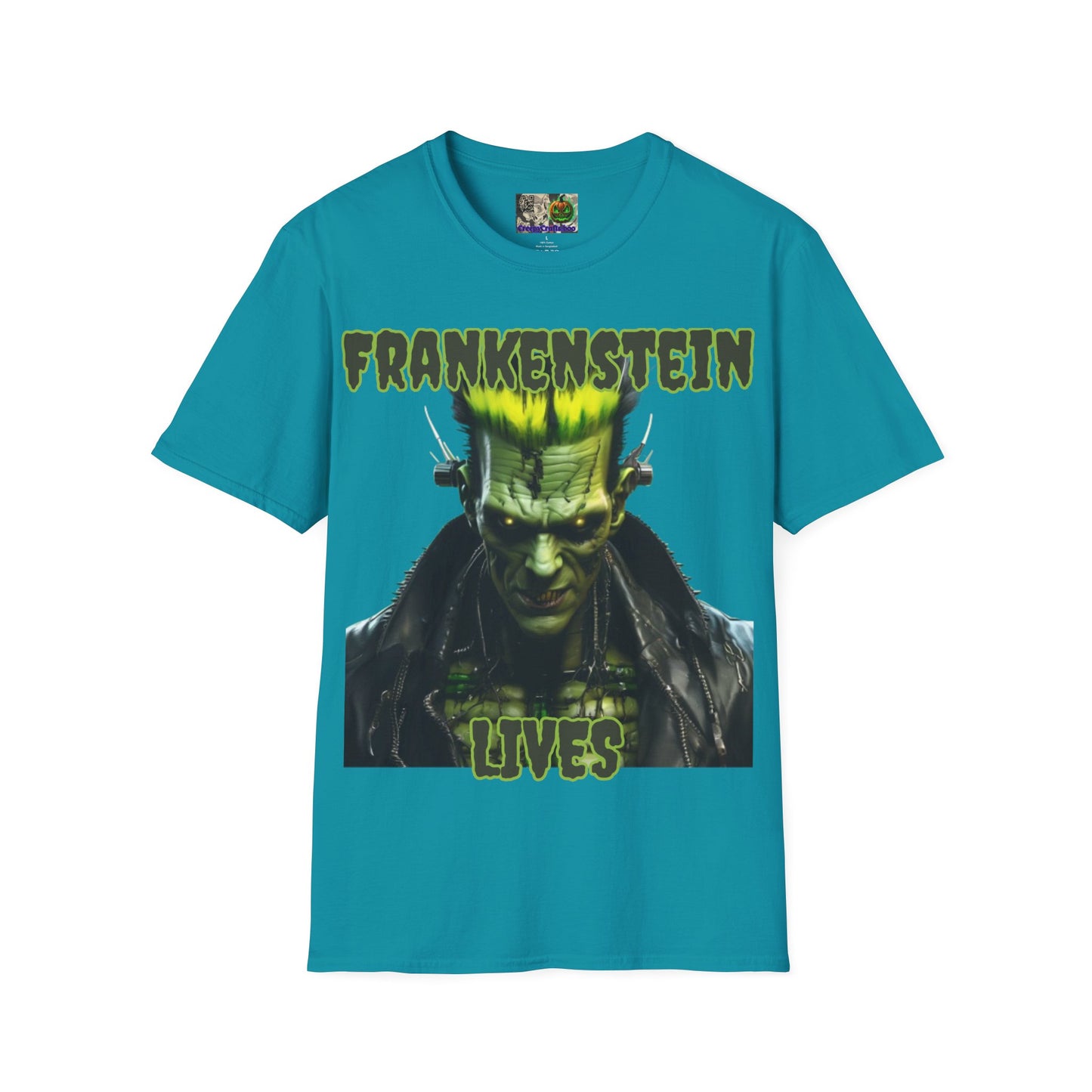 Frankenstein Lives Dark colors Unisex T-Shirt by CreepyCrafts.boo