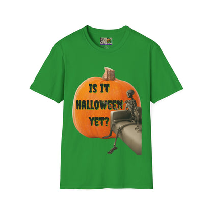 Is it Halloween yet? Skeleton's Giant Pumpkin Dark colors Unisex T-Shirt by CreepyCrafts.boo