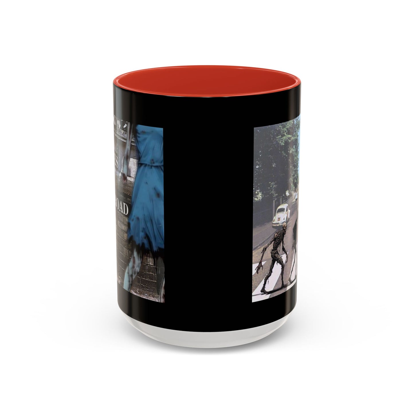 2-sided, Scabby Road Black Accent Mug by CreepyCrafts.boo