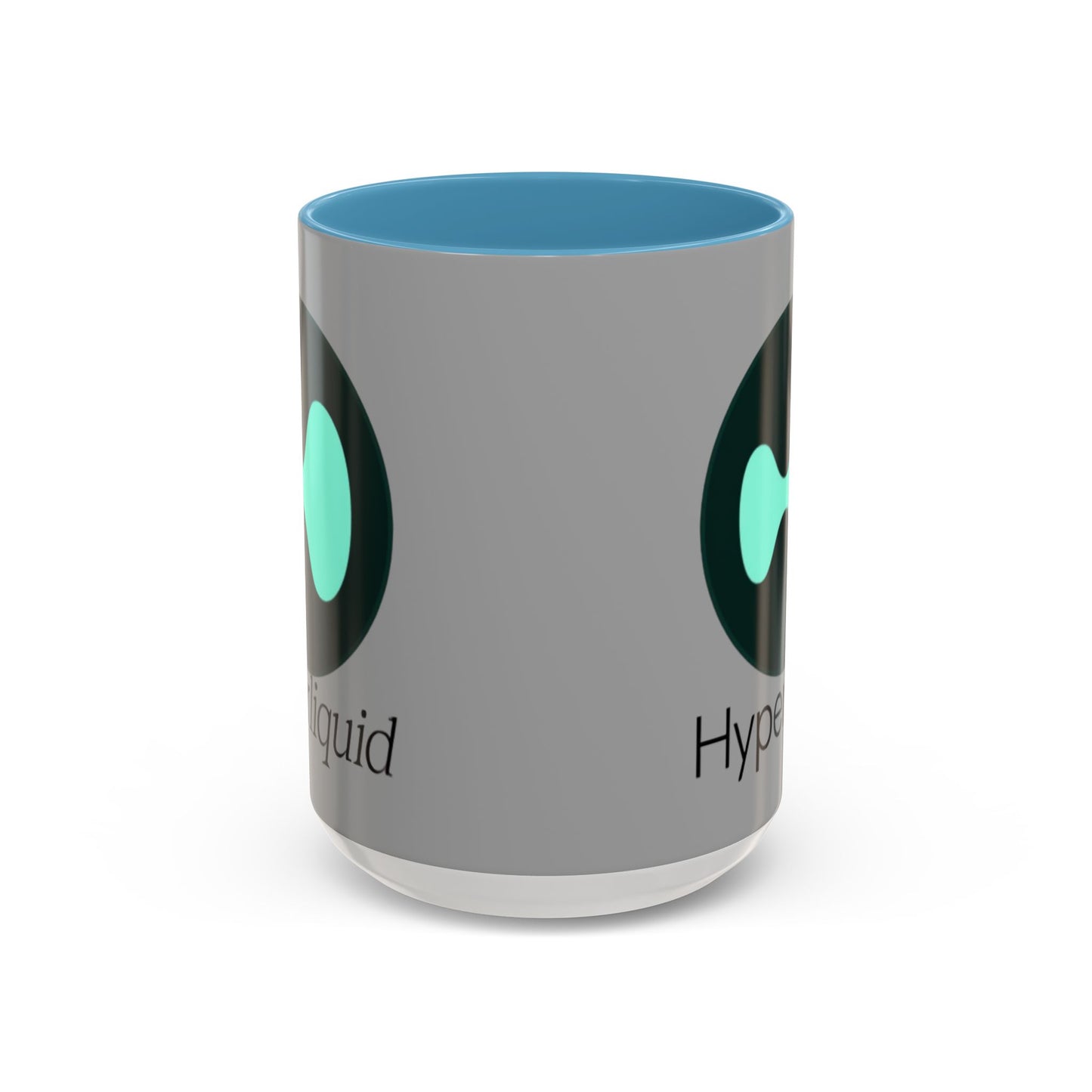 Hyperliquid Black font Grey Accent Mug by cypherpunkgear.com