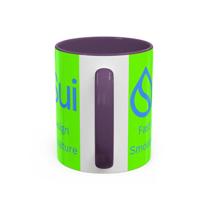 SUI Green Accent Mug by cypherpunkgear.com