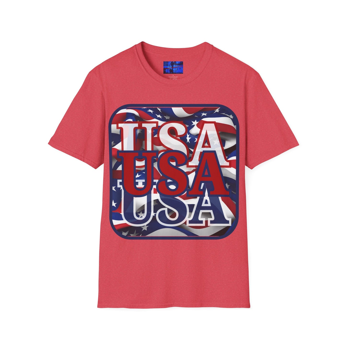 RED White and Blue USA Patriot Light colors Unisex T-Shirt by cypherpunkgear.com