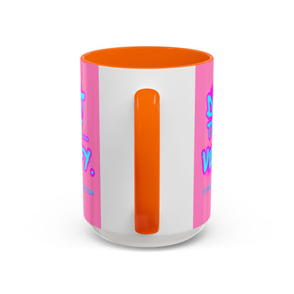 Don't Trust...Verify. Light Pink Accent Mug by cypherpunkgear.com