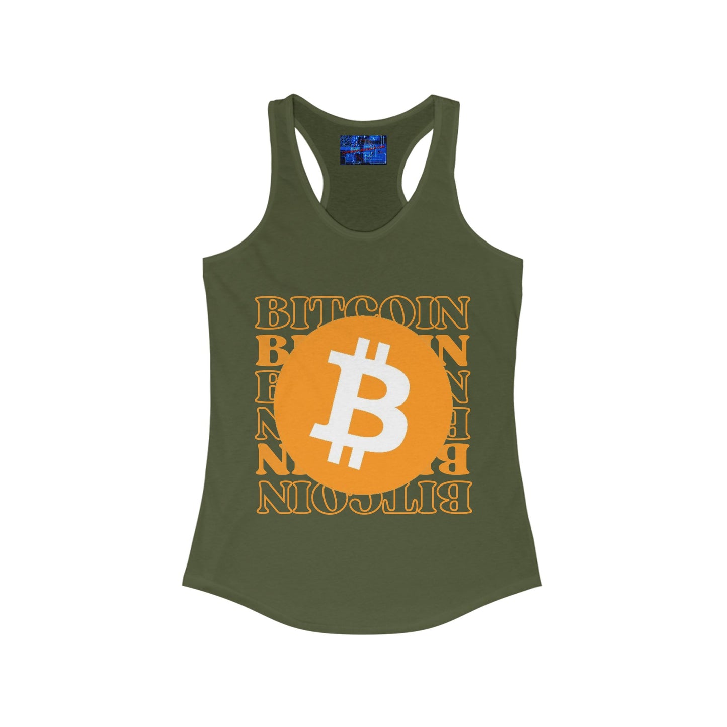 Bitcoin Bitcoin Bitcoin (BTC) Women's Racerback Tank Top by cypherpunkgear.com