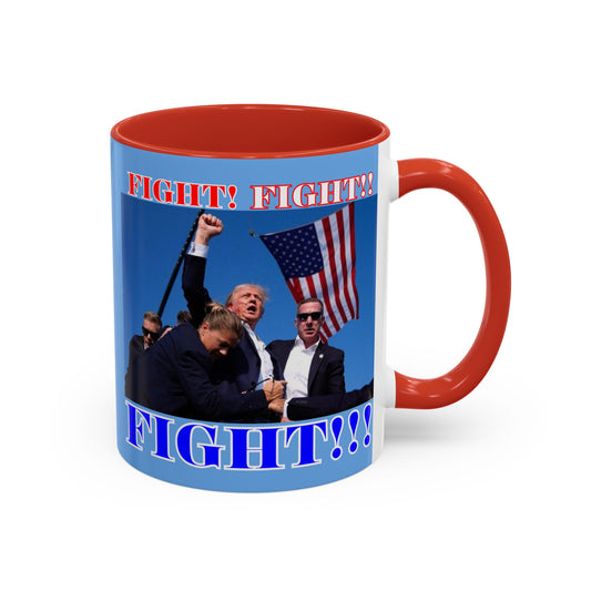 FIGHT! FIGHT!! FIGHT!!! Accent Mug by cypherpunkgear