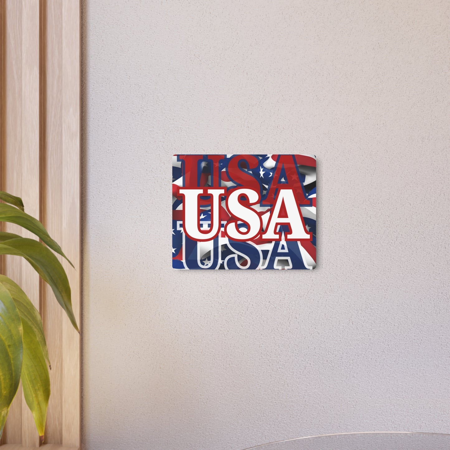 USA! USA! USA White Center Metal Art Sign by cypherpunkgear