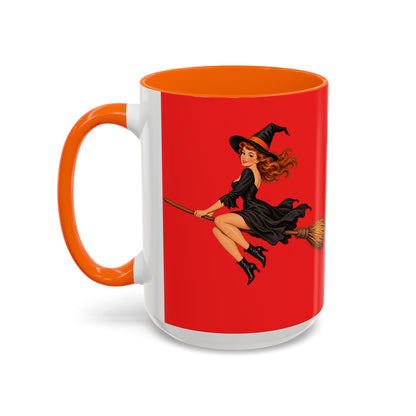Hazel Hex Red Accent Mug by CreepyCrafts.boo