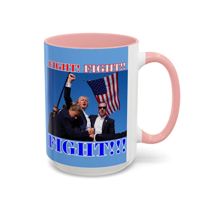 FIGHT! FIGHT!! FIGHT!!! Accent Mug by cypherpunkgear