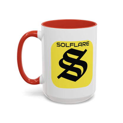 SolflareLogo White Accent Mug by cypherpunkgear.com
