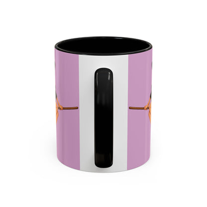 Hazel Hex Pink Accent Mug by CreepyCrafts.boo
