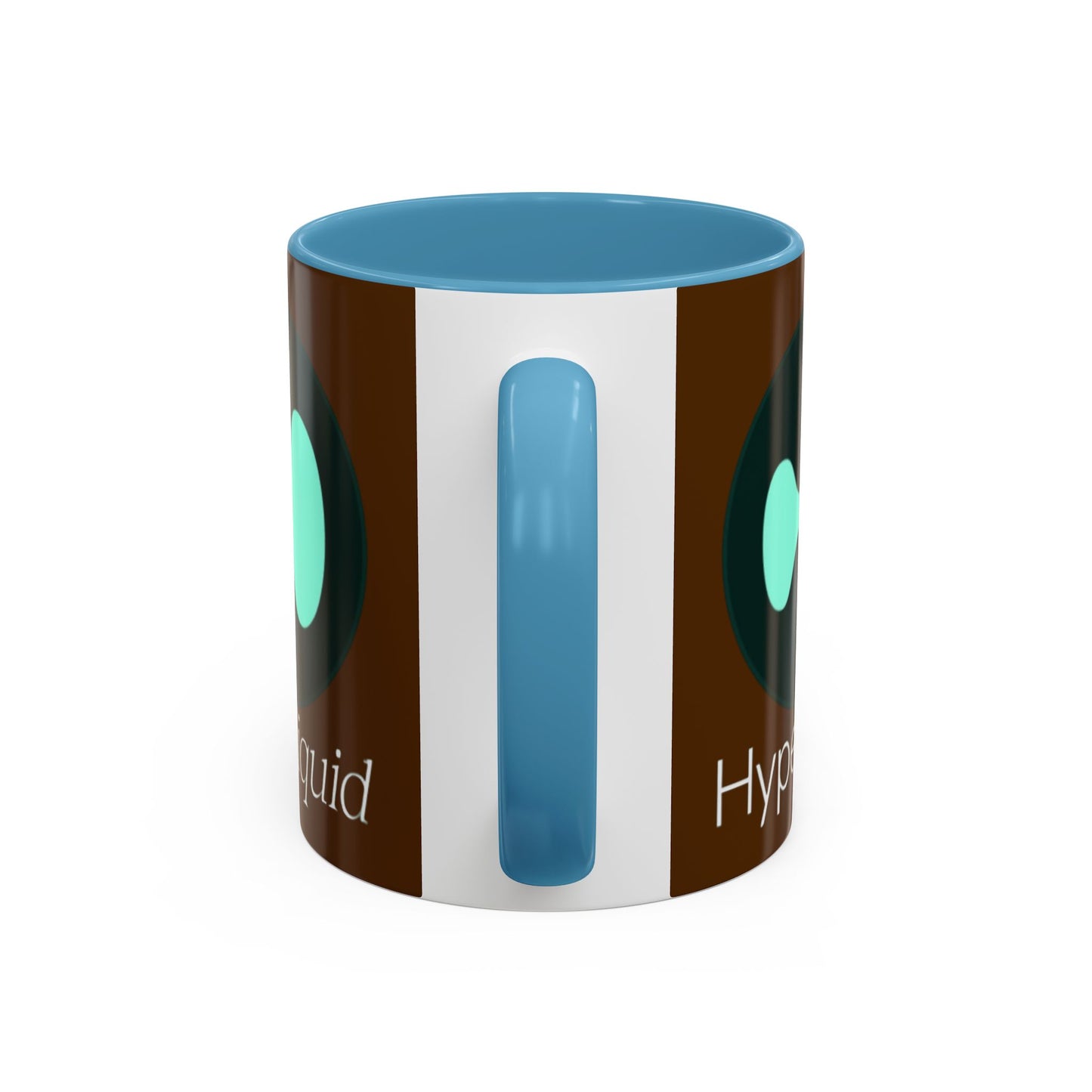 Hyperliquid White font Brown Accent Mug by cypherpunkgear.com