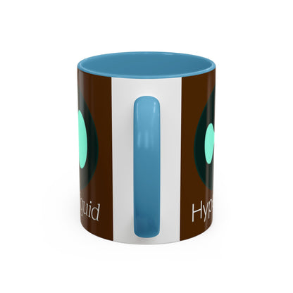 Hyperliquid White font Brown Accent Mug by cypherpunkgear.com