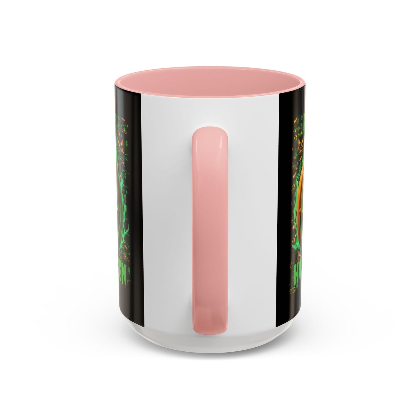 Happy Halloween Green Jack Black Accent Mug by CreepyCrafts.boo