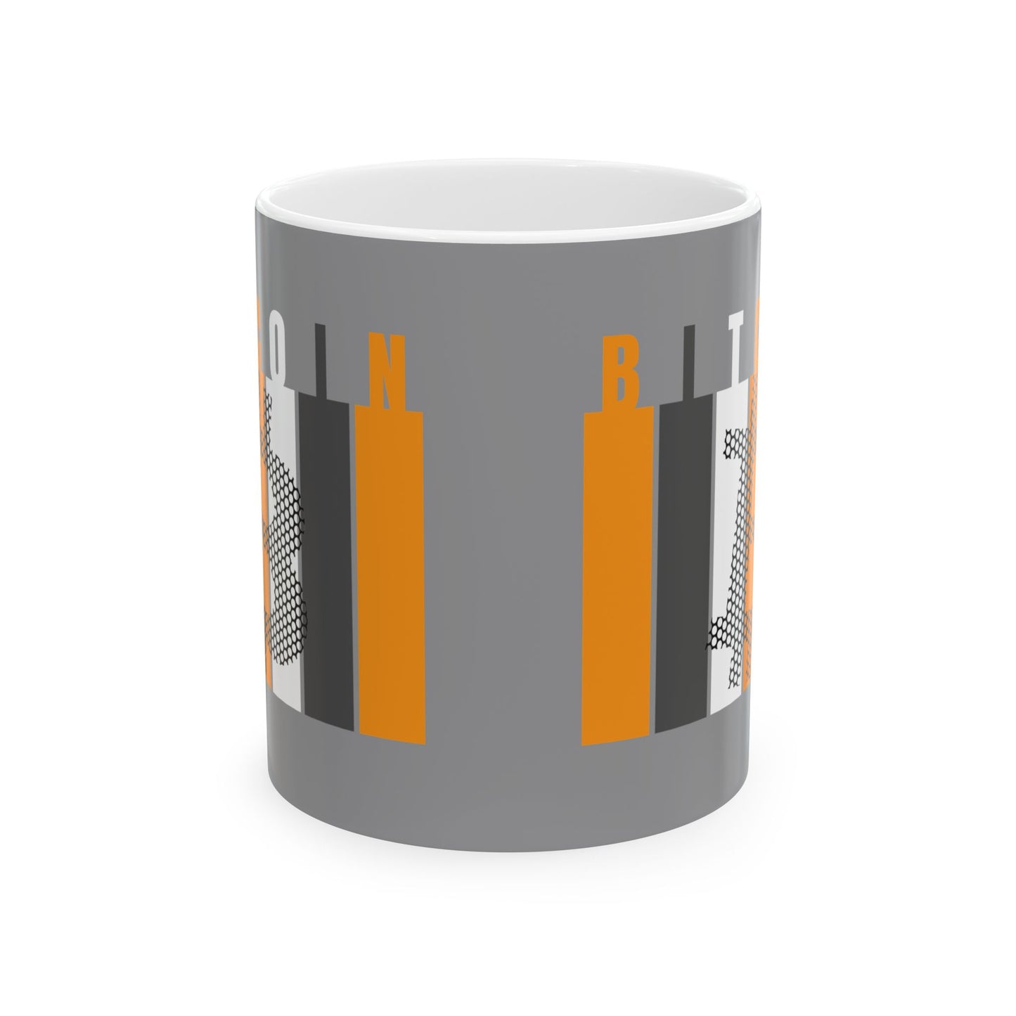 Bitcoin (BTC) Freedom Gray Mug by cypherpunkgear.com