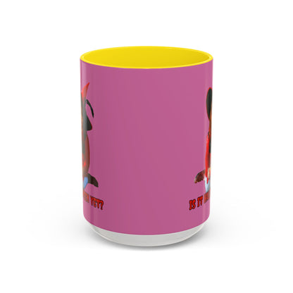 Is it Halloween yet? Pink Accent Mug by CreepyCrafts.boo