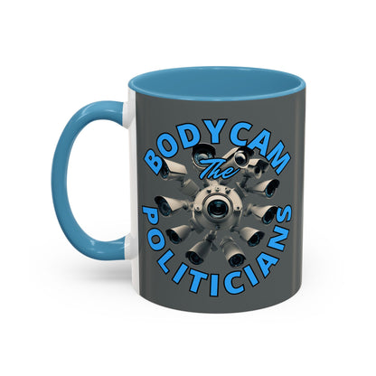 Bodycam the Politicians Cameras Grey Accent Mug by cypherpunkgear.com