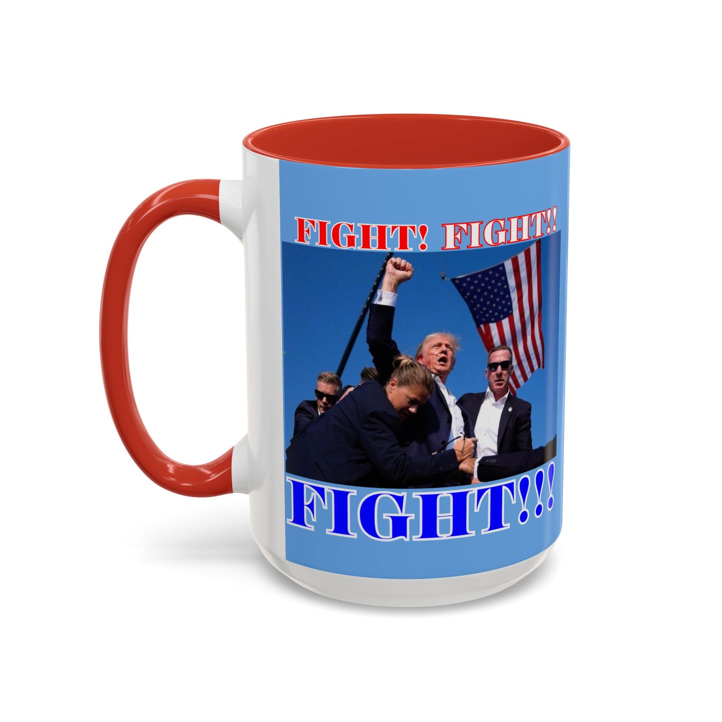 FIGHT! FIGHT!! FIGHT!!! Accent Mug by cypherpunkgear