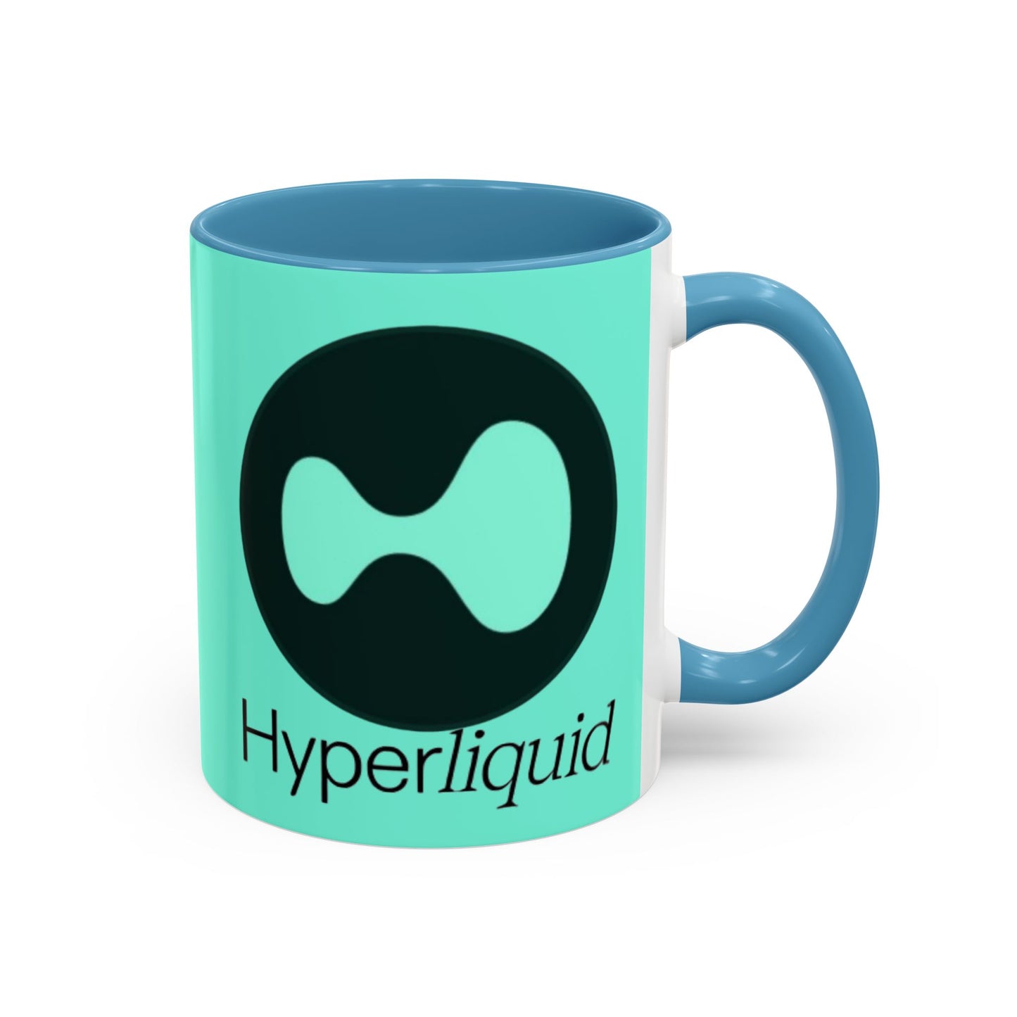 Hyperliquid Black font Light Hyperliquid Accent Mug by cypherpunkgear.com