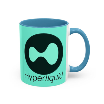 Hyperliquid Black font Light Hyperliquid Accent Mug by cypherpunkgear.com