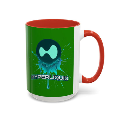 HYPE Drip Green Accent Mug by cypherpunkgear.com