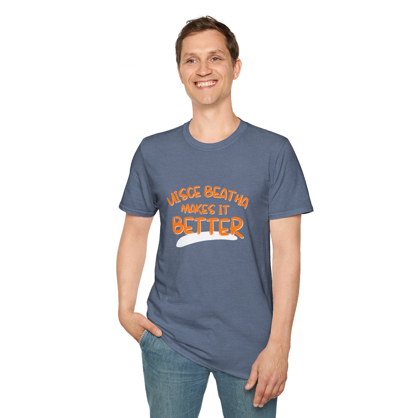 Uisce Beatha makes it better OGfont DKcolors Unisex T-Shirt by cypherpunkgear