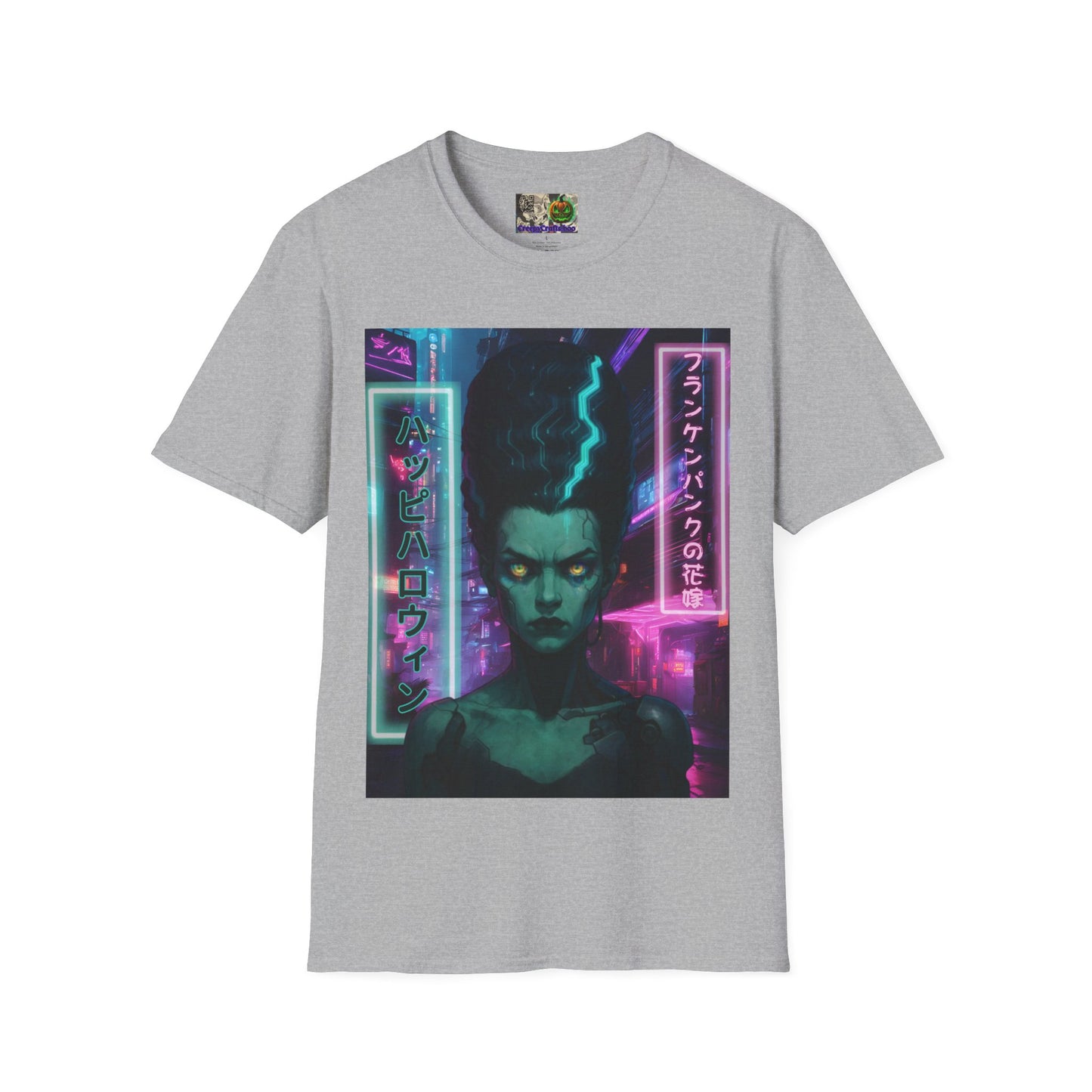 Bride of Frankenpunk Light colors Unisex T-Shirt by CreepyCrafts.boo