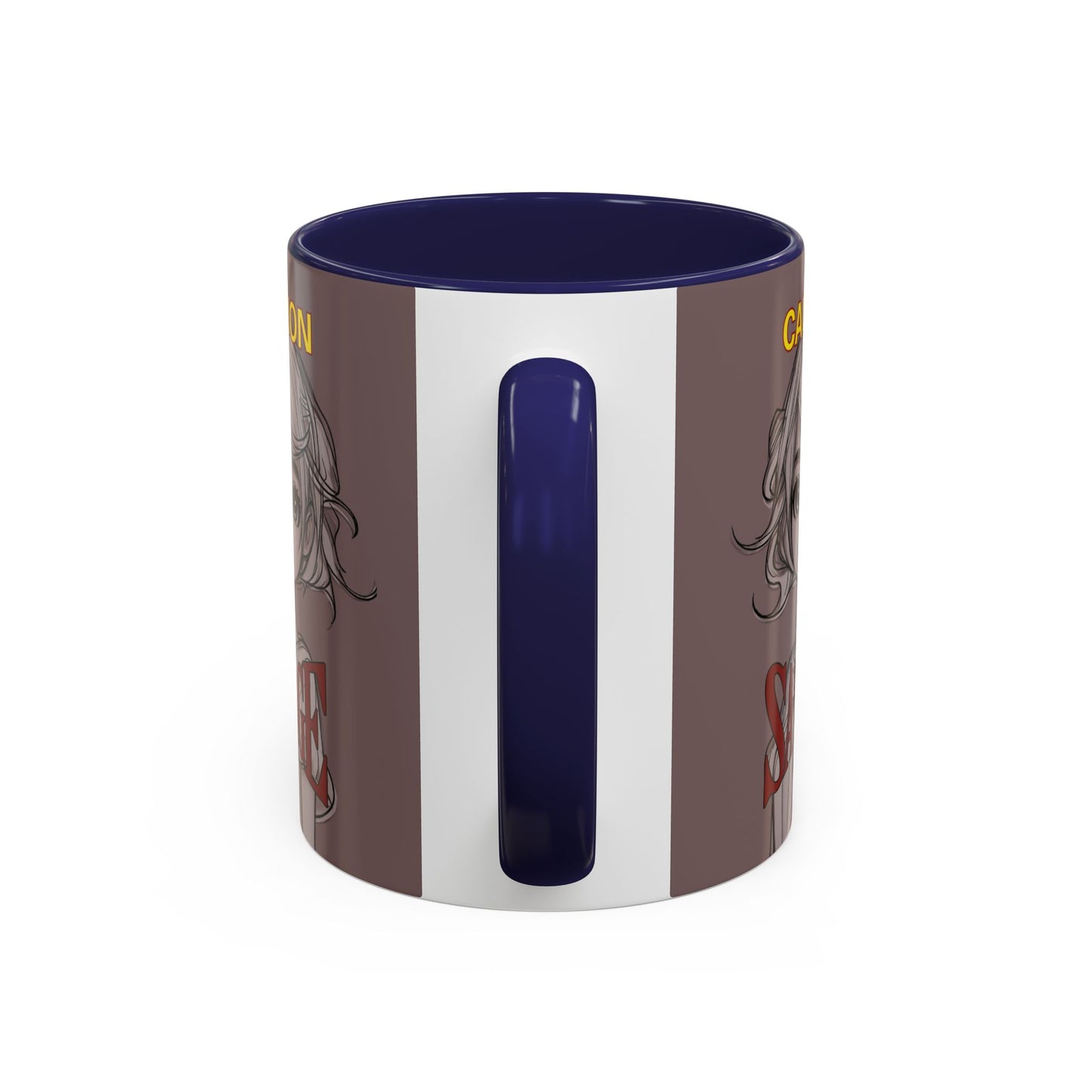 Caution, Savage Grey Accent Mug by cypherpunkgear.com