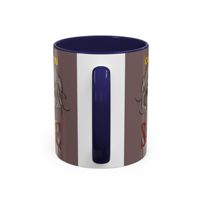 Caution, Savage Grey Accent Mug by cypherpunkgear.com