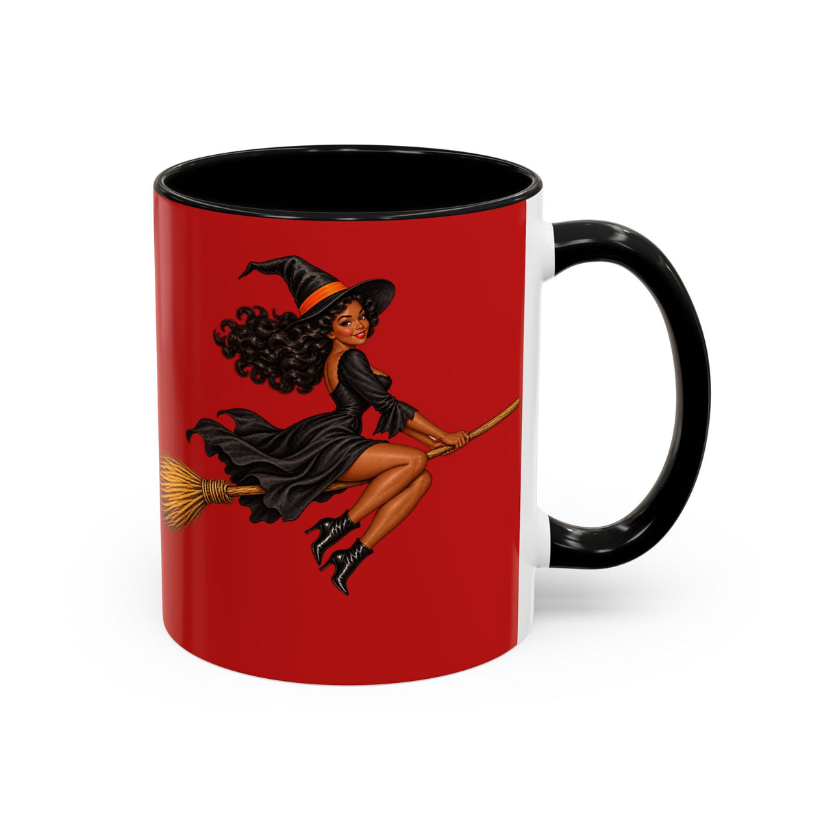 Velvet Vex Red Accent Mug by CreepyCrafts.boo