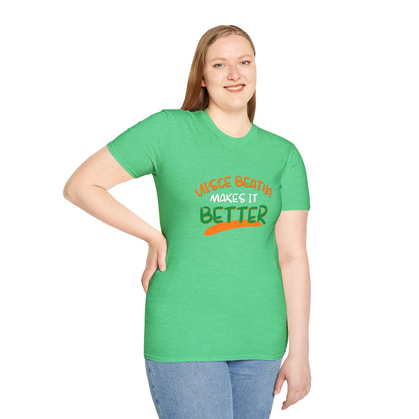 Uisce Beatha makes it better OWGfont DKcolors Unisex T-Shirt by cypherpunkgear.com