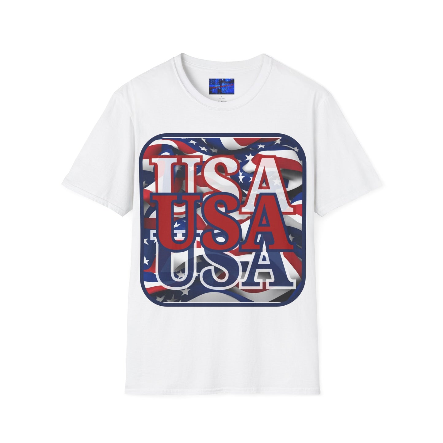 RED White and Blue USA Patriot Light colors Unisex T-Shirt by cypherpunkgear.com