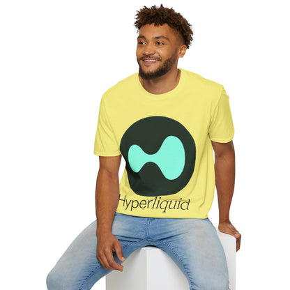Hyperliquid Black font Unisex T-Shirt by cypherpunkgear.com