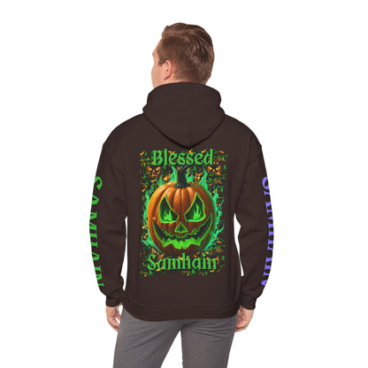 Blessed Samhain Green Jack Hoodie Unisex Hooded Sweatshirt by CreepyCrafts.boo